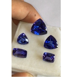 Piedra preciosa azul tanzanita natural para accesorios de joyería con tratamiento térmico certificado IGI - Product Image 4