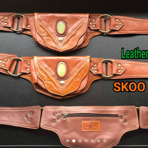 Leather Boho Money <b>Belt</b> Custom Vegan Leather Fashion <b>Women</b> and Men <b>Bag</b> Money <b>Belt</b> Fancy Pack for Ladies Multi Colors - Product Image 1