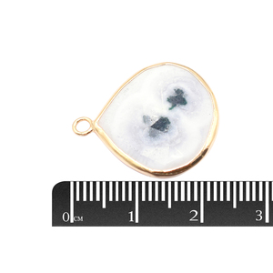 Solar Quartz Heart Shape 925 Sterling Silver Bezel Gold Plated <b>Pendant</b> Handmade Jewelry Making - Product Image 2