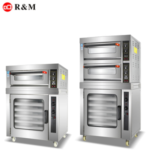 2 trong 1 thiết bị nướng bánh máy thương mại bánh mì nướng gas điện boong lò với bằng chứng và bột chống lên men prover - Product Image 2