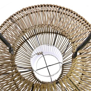 เวียดนาม Handmade ไม้ไผ่หวายโคมไฟตกแต่งบ้านทอผ้าหญ้าทะเลเชิงเทียนยืนชนบท Jute เทียน Jar สวนกลางแจ้ง - Product Image 5