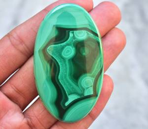 Malachite อัญมณีทรงหลังเบี้ย,อัญมณีทรงหลวมคุณภาพสูงรูปทรงตามสั่ง - Product Image 3