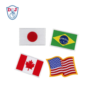Parche termoadhesivo de tela de sarga bordado estilo desierto con bandera de EE. UU., parches de bandera invertida bordados, emblema bordado para bolsos - Product Image 6