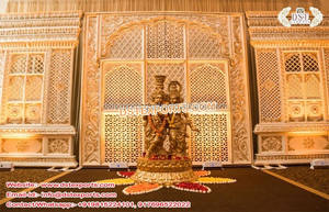 Top Asian <b>Wedding</b> Stage Back <b>Frame</b> Setup Exclusive Vintage Theme <b>Wedding</b> Stage Panels Top Asian <b>Wedding</b> Stage Back <b>Frame</b> Setup - Product Image 2