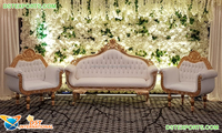 Italienische Hochzeit Chaise für Braut Bräutigam Erschwing liche Holz Hochzeit Bühne Sofa Set Indische Hochzeit Bühne Silber Sofa Set