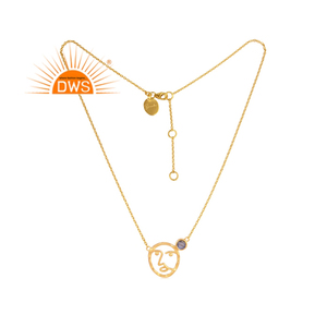 Collar con colgante de plata de ley 925, colgante de GEMA de labradorita, certificado, joyería de plata al por mayor - Product Image 1