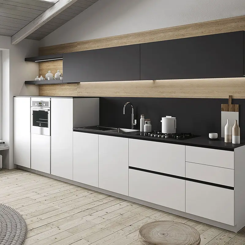 Meloni design moderno armário de cozinha branco para móveis de casa