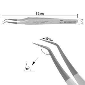 Pincettes professionnelles c-point pour Extension de cils, pinces à épiler, 10mm, 75 degrés, étiquette privée, nouvel arrivage, Volume c-point 10mm - Product Image 5