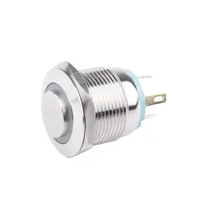 19mm Push button Switch Waterproof 4Pin Momentary Blue Led Illuminated 12 Volt electric