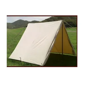 Tente de Camping 100% coton, taille personnalisée 3x4M 4x6M, imperméable, Portable, pluie, mouche, abri, parasol, plage