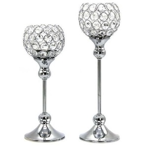 Articles d'ameublement en métal Mini bougeoir en cristal Bougeoir en cristal Décoration - Product Image 4