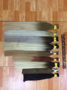 Vente en gros de cheveux humains vierges Remy 100% blonds, lisses, extensions de cheveux vietnamiens - Product Image 4