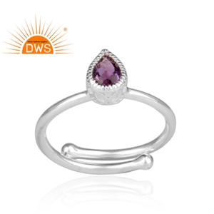 Ensemble d'améthyste violette en argent Sterling 925, bague de vente en gros, couronne, bijoux fins, pour femmes - Product Image 2