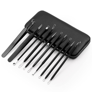 Kit d'outils pour enlever les points noirs, 10 pièces, pinces à épiler, pour homme et femme, en acier inoxydable, à la mode - Product Image 1