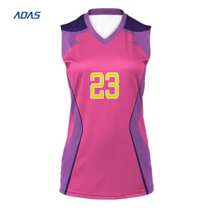 Wholesale Custom Made Women Short Sleeve Sublimation High Quality Volleyball Uniform Jersey Quick Dry Breathable Custom Design