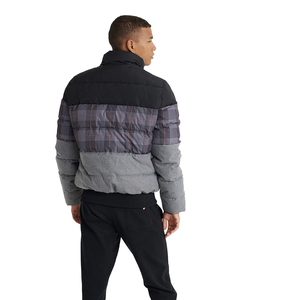 <b>Men's</b> Custom Logo Printed Woolen Puffer <b>Jacket</b> Stand Collar Zipper <b>Casual</b> Winter Wear Made in Pakistan - Product Image 3