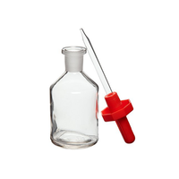 Flacons compte-gouttes en verre borosilicate de bonne qualité, transparents, avec pipette et embout en caoutchouc, résistants à la chaleur, capacité de 30 ml à 250 ml, pour laboratoire