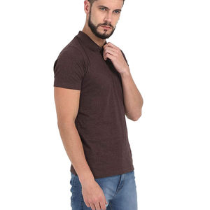 Estampado sólido informal de media manga para hombre de alta calidad para Polos Diseño de cuello vuelto hecho a medida Ecológico y en venta - Product Image 4