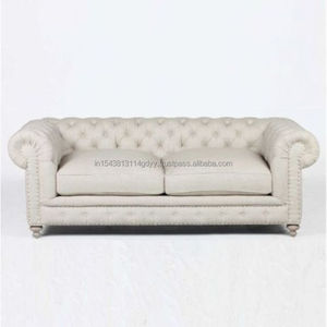 Canapé en cuir véritable blanc vintage, vente en gros, de haute qualité, style italien, avec top grain, pour salon - Product Image 2