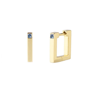 <strong>ROXI</strong> Fashion S925 Sterling Silver Ins Simple square Diamond Daily Matching Hoop Earrings - Product Image 2
