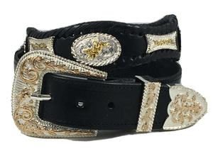 Ceintures Conchos Western en cuir véritable avec boucle de 3 pièces - Product Image 2