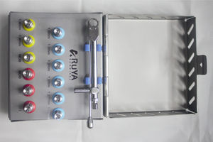 Kit de Prótesis para Implantes Dentales, 12 Piezas, Llave Dinamométrica Manual, Pernos ITI, Brocas, Punzón de Tejido, Acero Inoxidable, CE Quirúrgico - Product Image 5