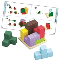 Colorful blocks brain teasers adult education puzzle kids toys