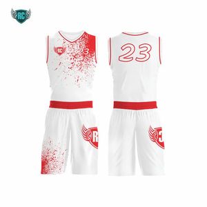 Ensembles de vêtements de basketball unisexes, séchage rapide, respirants, antibactériens, anti-UV, vêtements de sport en polyester, impression par sublimation, logo personnalisé - Product Image 3
