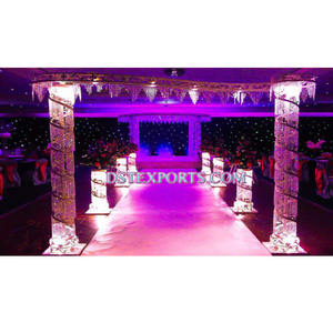 Puerta de bienvenida de cristal de Metal para boda, puerta de bienvenida de boda hindú, puertas de bienvenida de boda hindú, decoraciones personalizadas, Australia, EE. UU. - Product Image 1