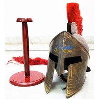 Casque de Chevalier Médiéval en Métal Plaqué, Armure Faite à la Main, Vintage, pour Film, Télévision, Théâtre, Cosplay, Costume, Halloween, Décoration Intérieure