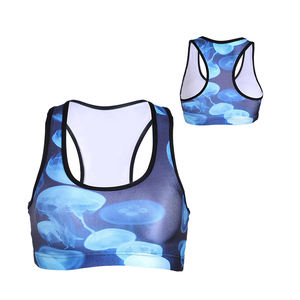 Ropa de entrenamiento para mujer, Sujetador deportivo con estampado de sublimación, licra, poliéster, Yoga, cintura alta, Fitness, nuevo diseño - Product Image 1