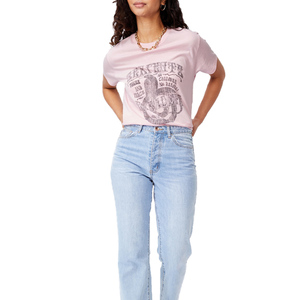 Camiseta de algodón 100% OEM con estampado gráfico blanco de manga corta para mujer, camiseta para chicas y mujeres. - Product Image 6