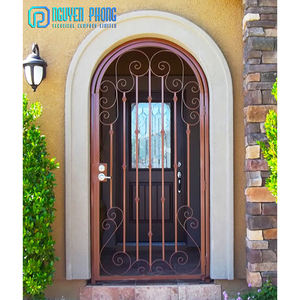<b>Best</b> Selling In Stock Simple Modern Exterior Outdoor Main <b>Doors</b> Gate Price Wrought Iron Single <b>Door</b> - Product Image 1