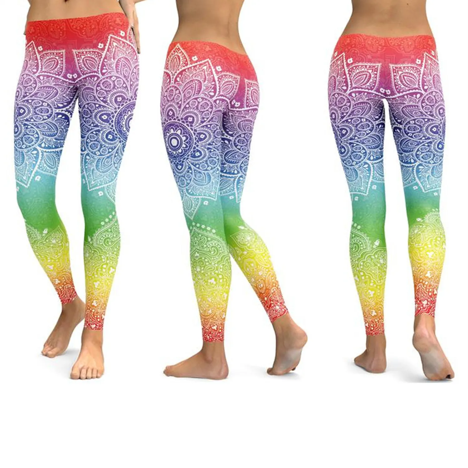 ROUSE SPORTS nuovo arrivo Top traspirante cotone Yoga Leggings stampati digitali personalizzati per donna sublimazione Fitness calzamaglia sportiva