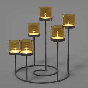 Candelabro decorativo moderno para iglesia, soporte de Metal y vidrio - Product Image 1