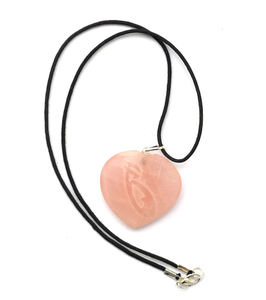 จี้หินบำบัดรูปหัวใจจี้กุหลาบแกะสลักเพื่อการรักษา - Product Image 1