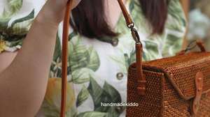 Bolso de mano de paja para la playa, bolsa de mano de paja para la playa, venta al por mayor, hecho en Vietnam - Product Image 2