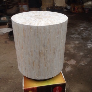 Mesas de centro redondas con incrustaciones, muebles modernos de alta calidad para madera sólida de sala de estar, con perlas de Madre de Vietnam - Product Image 2