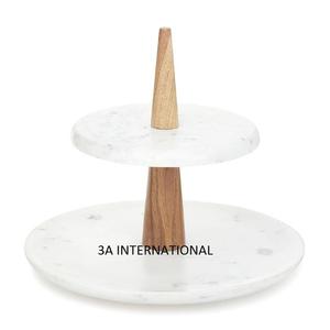 New Arrival Design Rounded Cake Stand Wedding Celebration Equipment Cake Cup Tool High Quality Cake Rack White Marble Top - Product Image 1