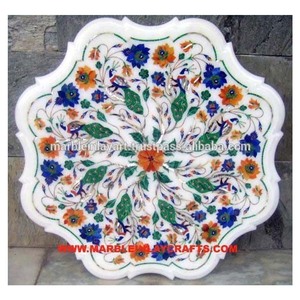 Decorative Design Pietra Dura Marble Dining Table Top - Product Image 1