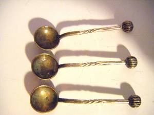 Latest Design Set of 3 Brass Wedding Spoons From India Ideal For Home Kitchen Hotel <b>Tabletop</b> Spoon Set High Quality New Prices - Product Image 2