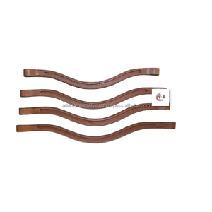 Banda ecuestre de cuero de alta calidad con logotipo personalizado en forma de onda para montar a caballo - Product Image 1