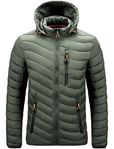 Veste matelassée camouflage légère, imperméable et coupe-vent pour homme COCOON INTERNATIONAL, col montant, fermeture éclair, doublure en coton - Product Image 4