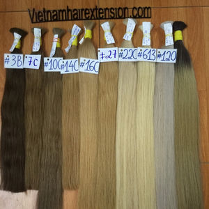 Cheveux humains vierges russes Remy, lisses et soyeux, extensions de cheveux ondulés, origine Vietnam, 100g - Product Image 1