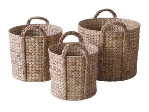 Panier de rangement en jacinthe d'eau écologique de haute qualité organisateur de blanchisserie multifonctionnel tissé en paille robuste couleur personnalisée - Product Image 3