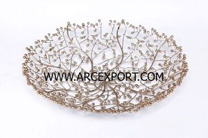 ชามผลไม้โลหะสีทองหรูหราอุปกรณ์ตกแต่งโต๊ะทำจากทองเหลืองและของหวาน - Product Image 2