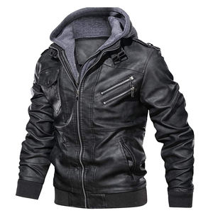 Chaquetas de cuero con cuello levantado para hombre, novedad - Product Image 2