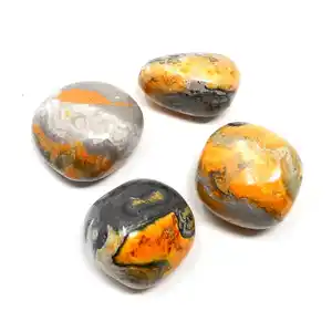 सबसे अच्छा गुणवत्ता Bumble जैस्पर Tumbled पत्थर प्राकृतिक हीलिंग Tumbled पत्थर OEM अनुकूलित बहु क्रिस्टल सुंदर मधुमक्खी Bumble जैस्पर