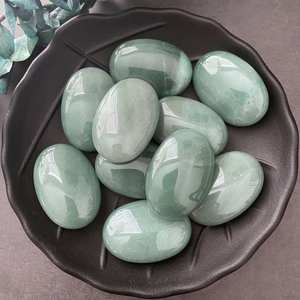 Piedra Natural de Cristal Verde de Aventurina, Piedra de Palma de Ágata Pulida para Curación de Reiki y Feng Shui, Nuevo Recuerdo de Piedras Preciosas - Product Image 1