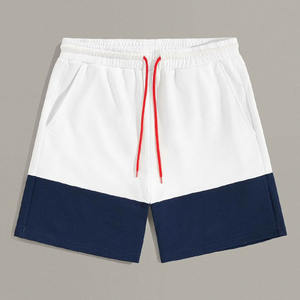 Pantalones cortos deportivos de dos tonos para hombre, con logotipo personalizado, de algodón, con cordón, de cintura alta, para correr, para el verano - Product Image 1